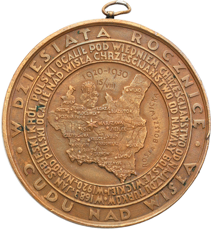 Polska. Medal 1930 Pius XI - Cud nad Wisłą